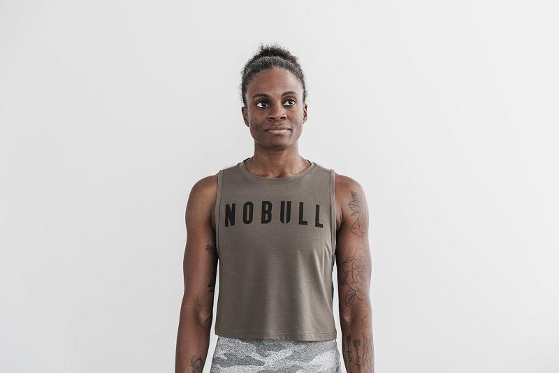 Dark / Grey Nobull WoMuscle Tank (CLASSIC Colors) Women's Tanks | CA B2262E